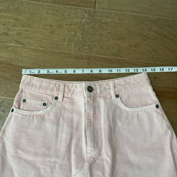 & OTHER STORIES Raw Hem Two-Toned Denim Skirt - Picture 5 of 6